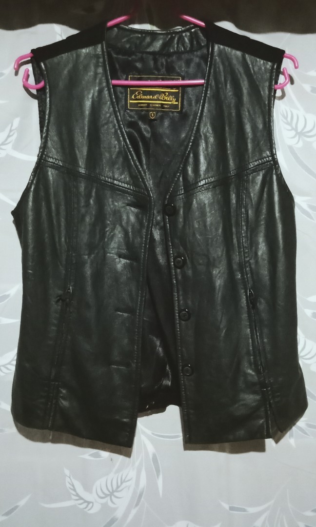 Edward Billy Geniune Leather Vest, Women's Fashion, Coats, Jackets and ...