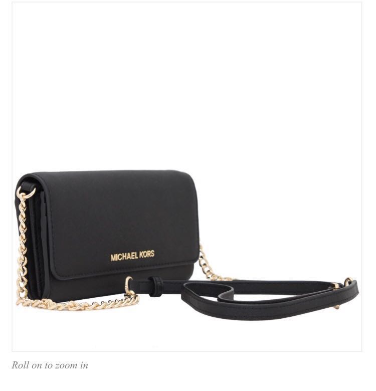 michael kors leather chain wallet