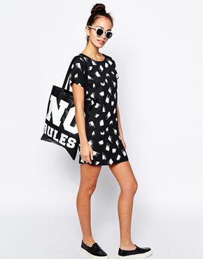 New look black shift dress sales