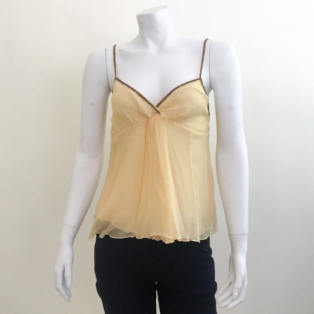 yellow silk camisole