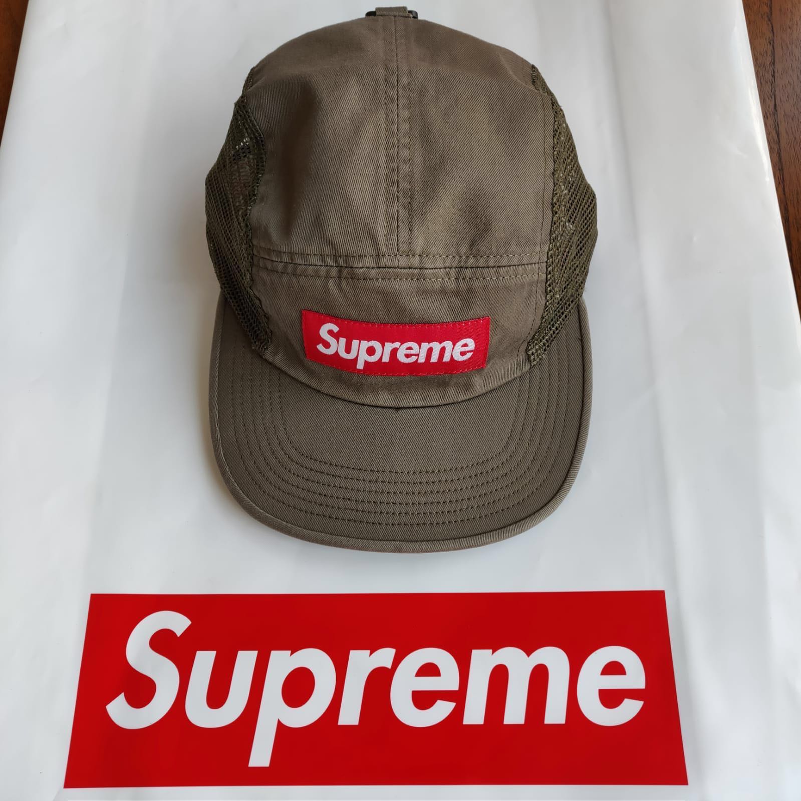 supreme mesh side panel camp cap