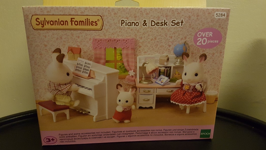 sylvanian families piano and desk set