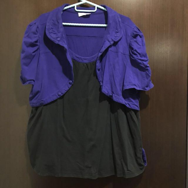 Uk 20 22 Blouse Fake 2pc Plus Size Women S Fashion Clothes
