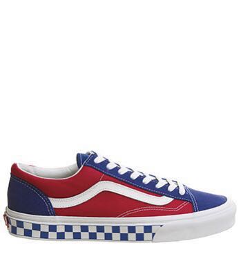 red blue and white vans