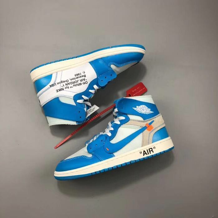 Air jordan 1 discount powder blue off white