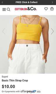 Supre thin strap crop top