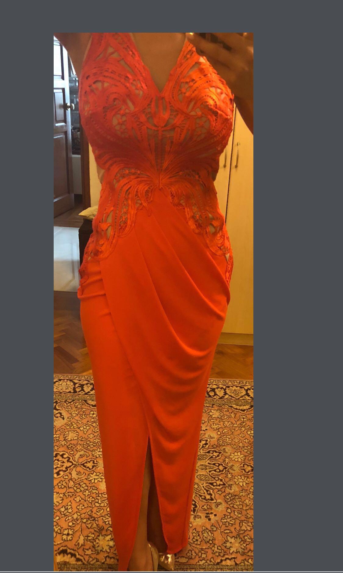 lipsy orange dress