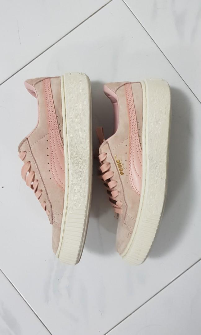 Puma suede platform rose gold 2025