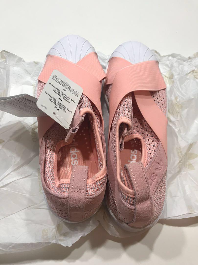 adidas superstar slip on mens Pink