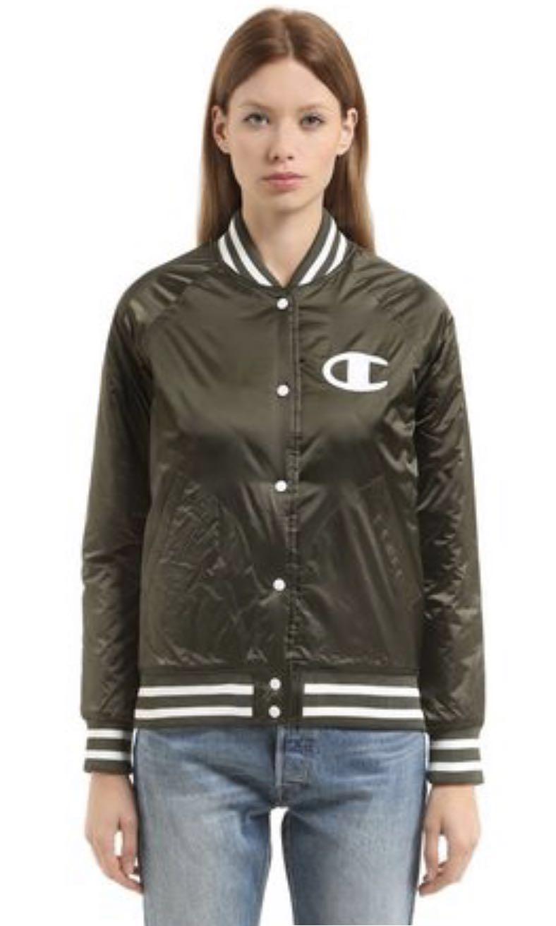 Champion reverse weave women s bomber jacket olive Women s
