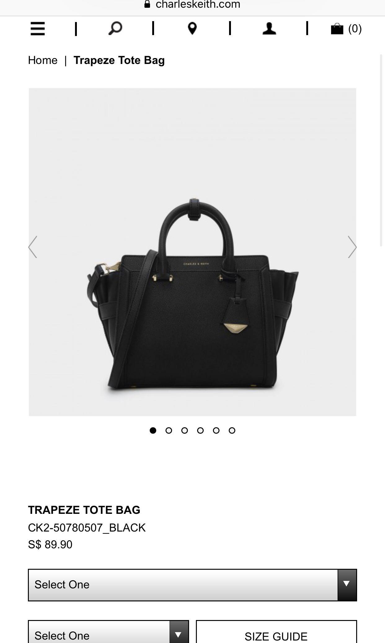 Charles and Keith Trapeze Tote Bag