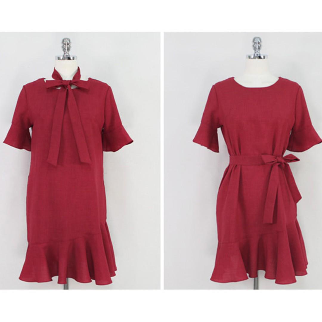 Dress Collection Instagram Hot Design Korean Style Red Dress Women s Fashion Muslimah Fashion Dresses on Carousell