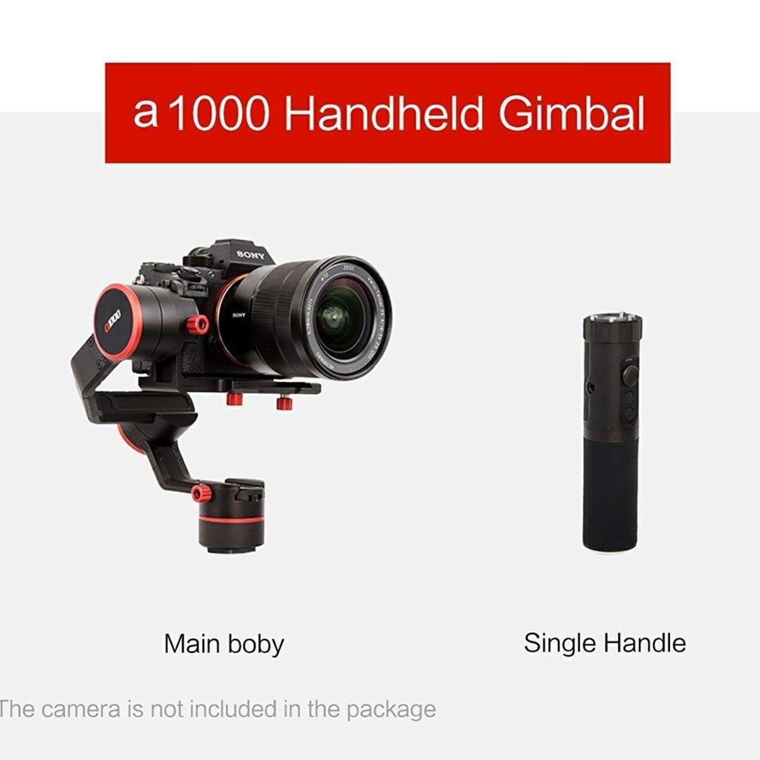 Feiyu Tech a1000 3-Axis Gimbal for DSLR Mirrorless Camera (Category: Video Cameras) located in Manila. Submitted by techsmartph (Listing ID 177580934, Image 3). Description: WHAT YOU SEE IS WHAT YOU GET: The rolling motor of the a1000 includes a new slanted design. This ensures that the camera will not be sheltered by the rolling motor, making shooting video and photos easier. 1.7 KILOGRAM PAYLOAD:2018 upgrade version, max payload is 1,700g, min 
