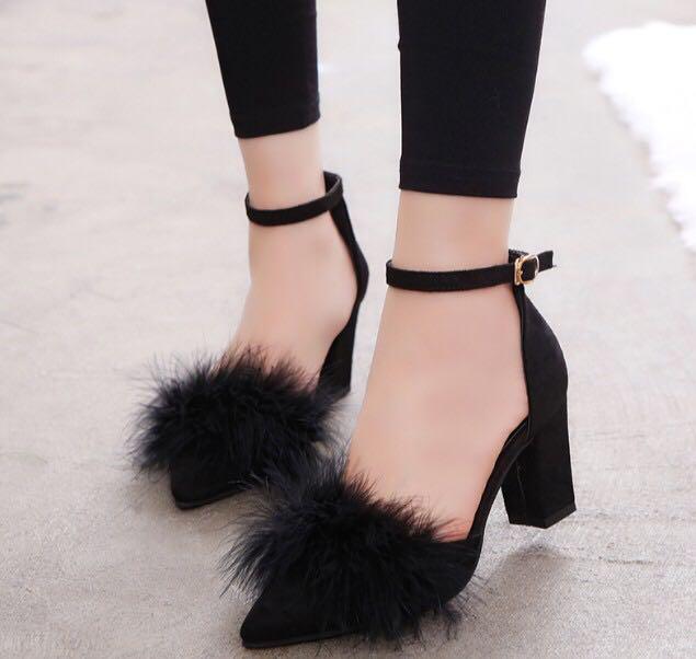 fluffy heels