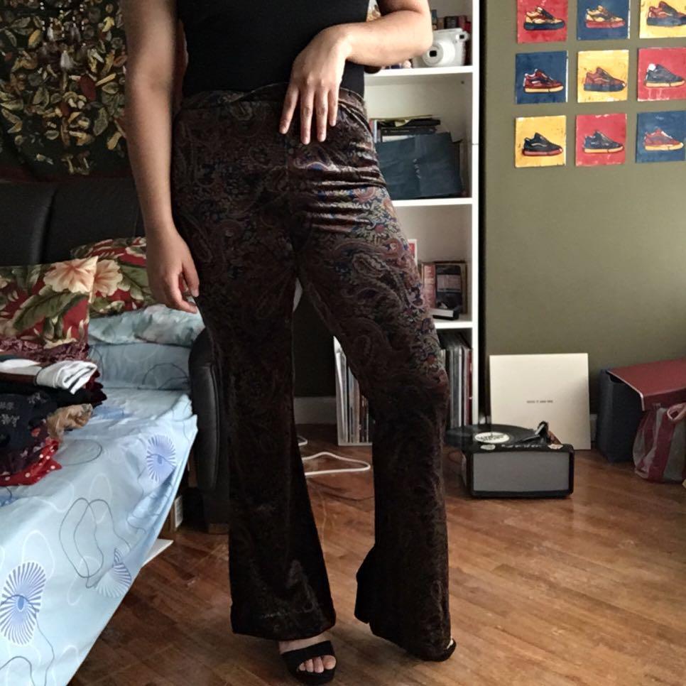 paisley bell bottom pants