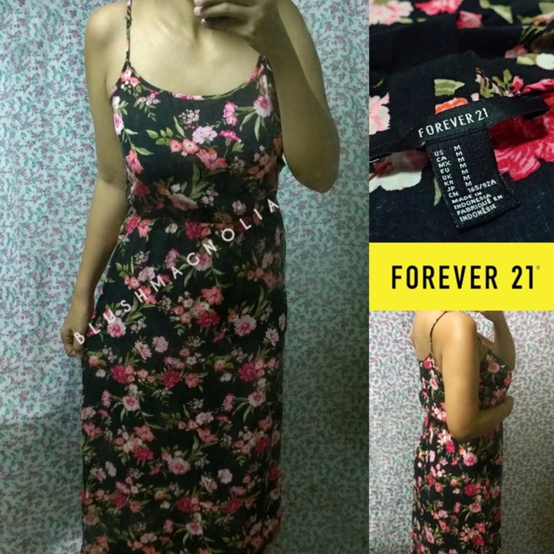 forever 21 black floral dress