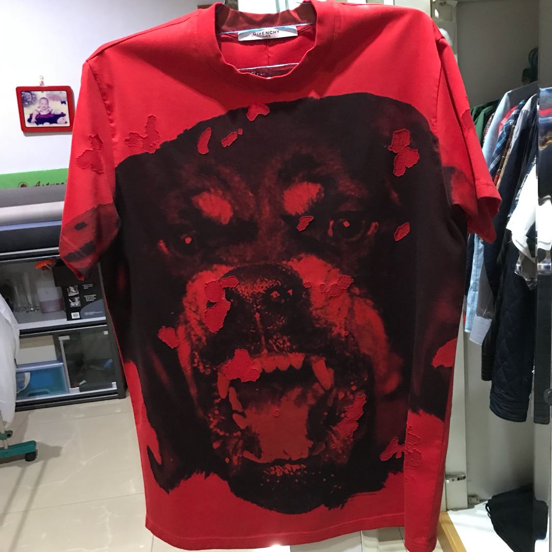 Givenchy red rottweiler 2024 hoodie