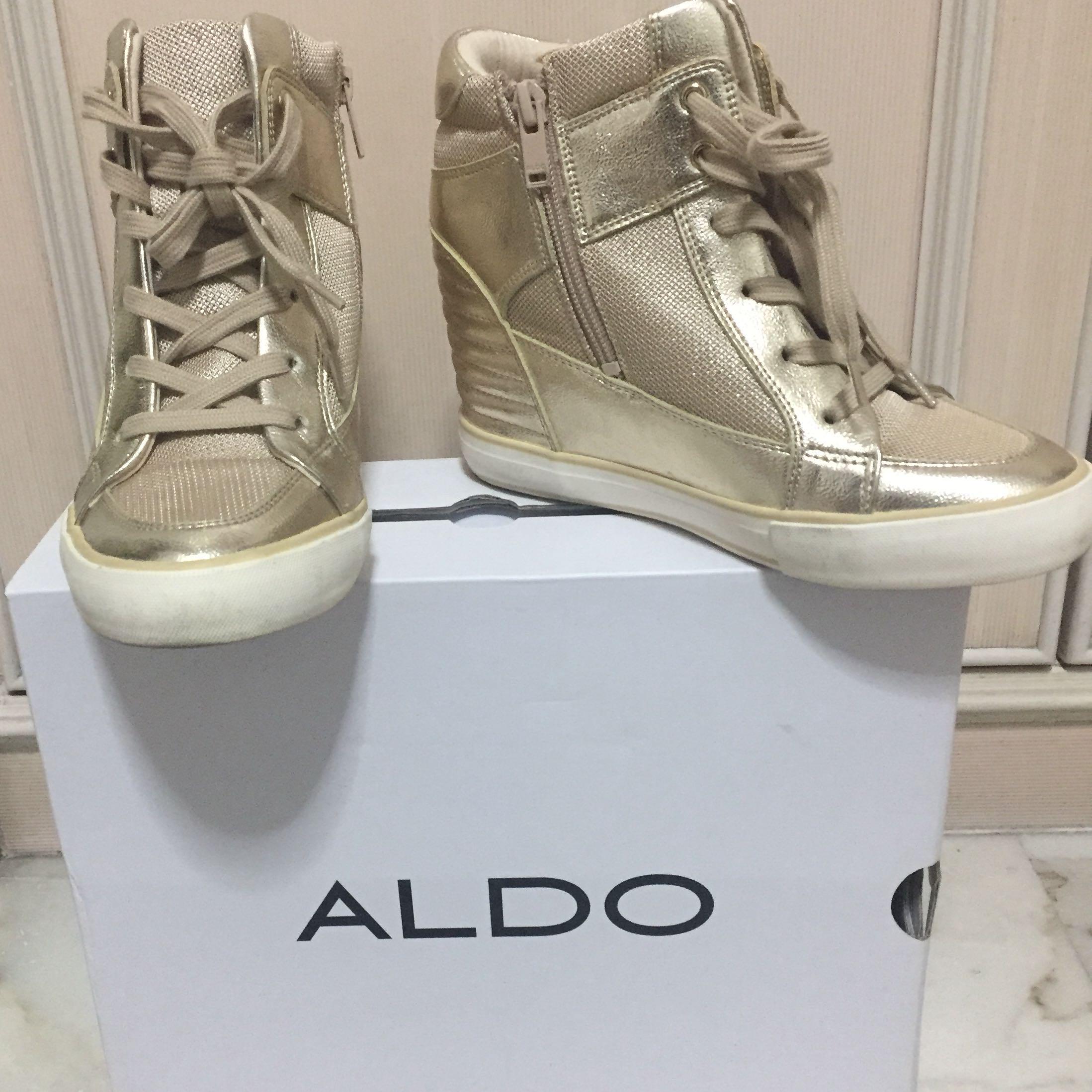 gold sneaker heels
