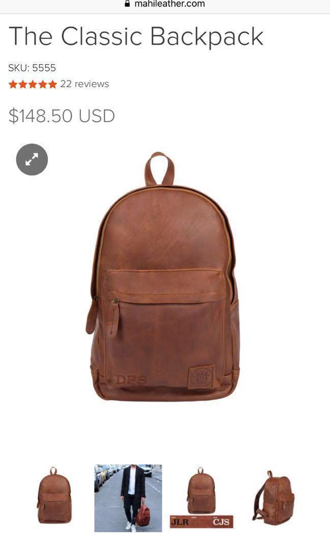 HMU ASAP MAHI Leather Brown Bagpack NEW selling below retail