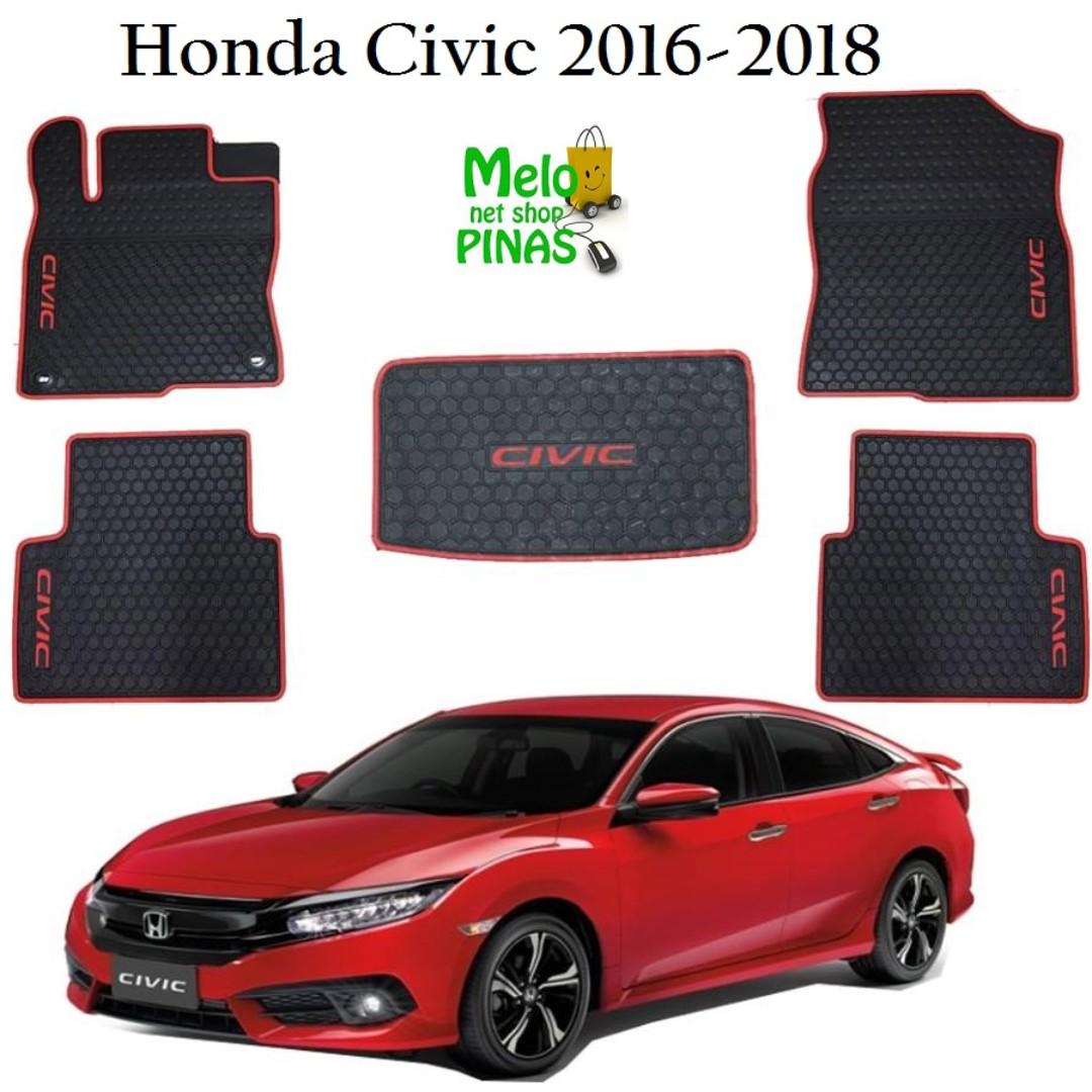 Honda Civic 2016 To 2018 Floor Mats Set Car Premium Rubber Matting