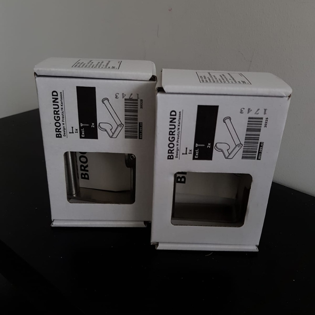 New IKEA BROGRUND Toilet roll holder 3 x 2, Furniture & Home Living