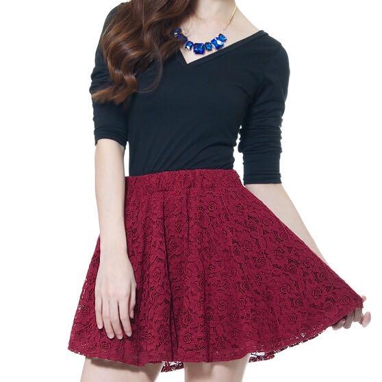 Lace skater skirt shop