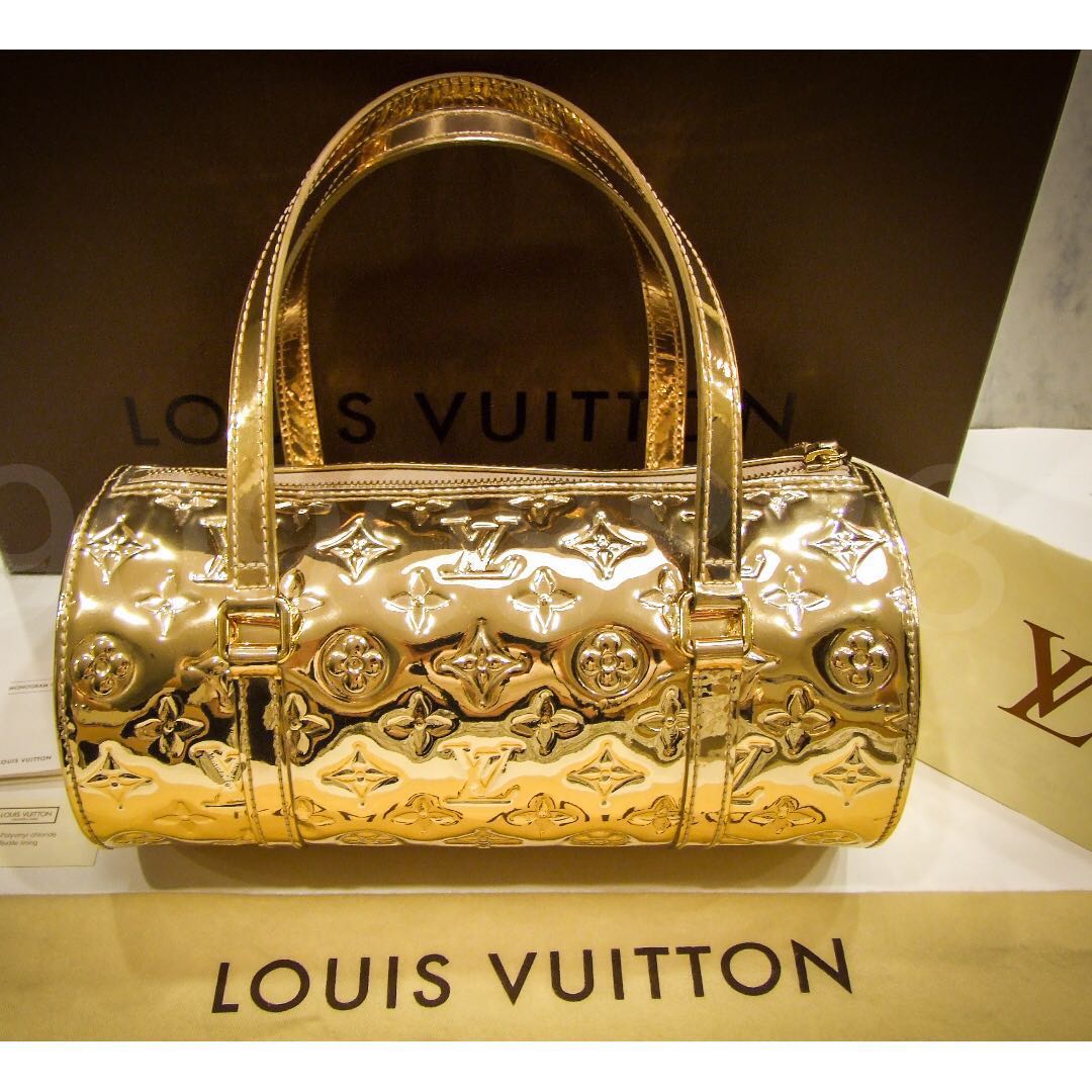 LOUIS VUITTON LV Limited Edition Gold Monogram Miroir Mirror Papillon Bag,  Luxury, Bags & Wallets on Carousell
