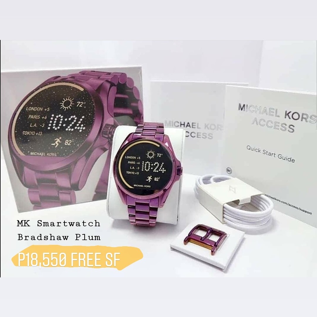 mk smart watch purple