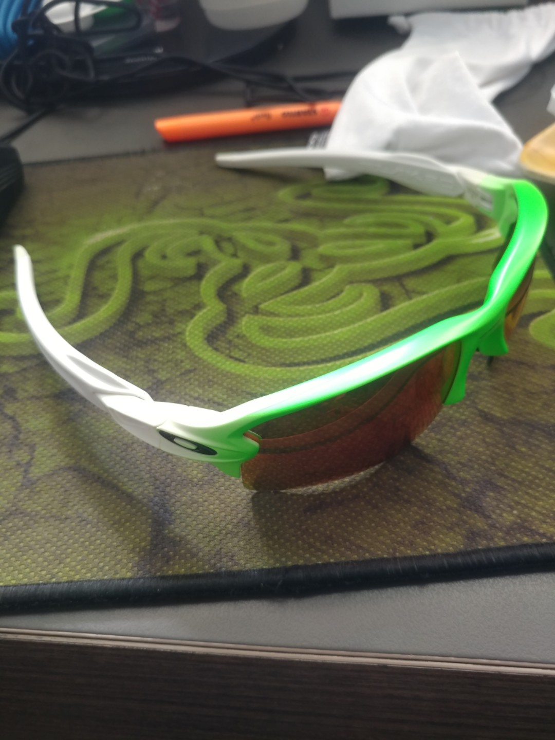 Oakley Flak 2.0 green fade Men s Fashion Watches Accessories Sunglasses Eyewear on Carousell