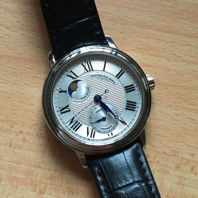raymond weil maestro moon phase 40 mm full set automatique