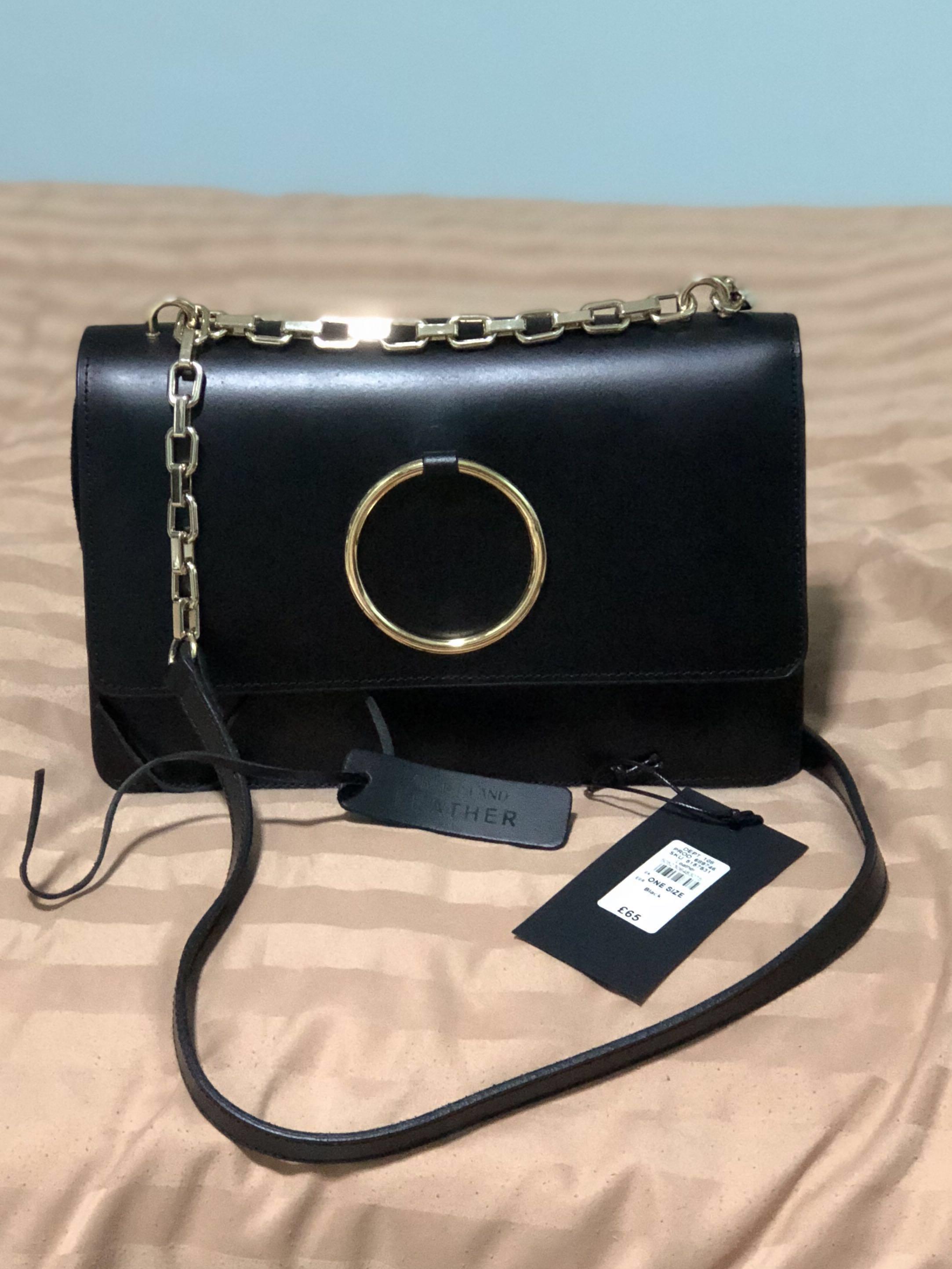 river island gold bag