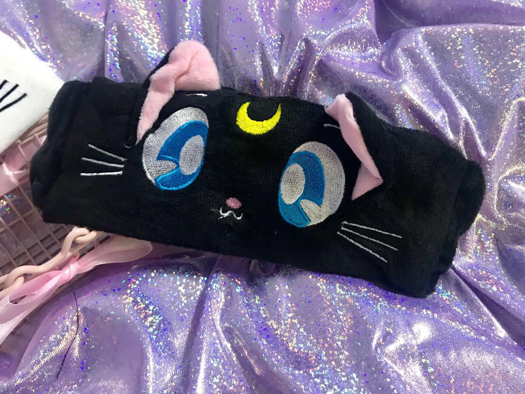 Sailor Moon Inspired Cats Plush Shower Makeup Headband Women S Fashion Accessories Hair Accessories On Carousell