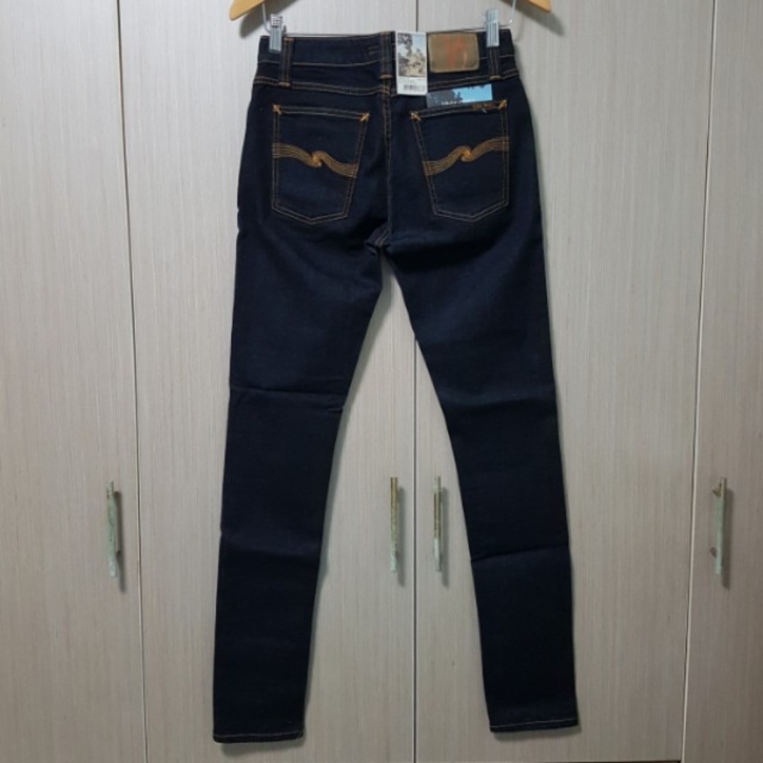 nudie jeans skinny lin dry deep orange