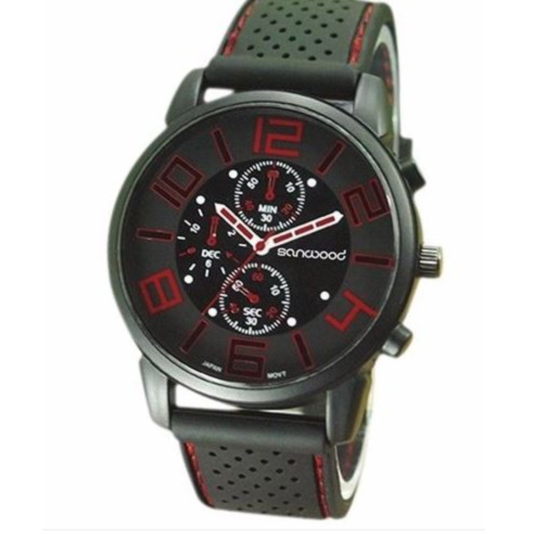 STOCK CLEARANCE Sanwood Analog watch Red Men s Fashion