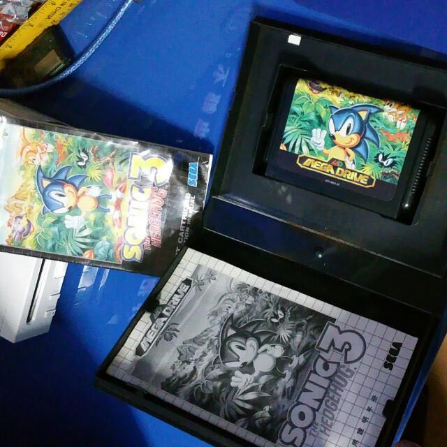 Sega MEGA Drive Original Cartridge Sonic The Hedgehog 3, Hobbies & Toys
