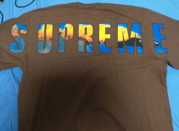 brown supreme shirt