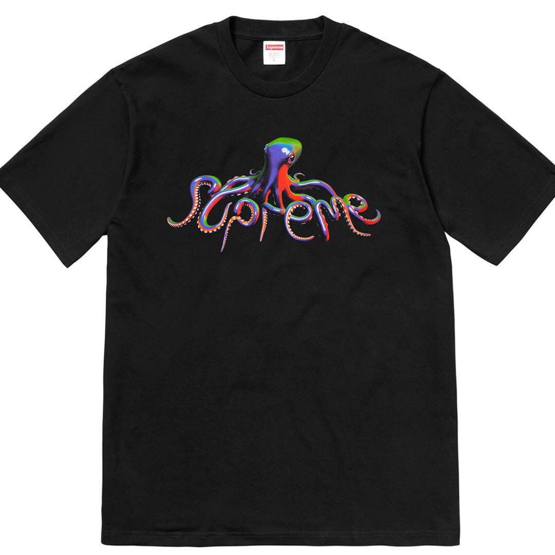 Supreme Tentacles Tee Black （Octopus