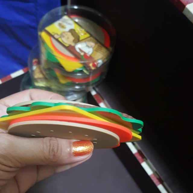 Burger design coaster (Category: Other Kitchen Appliances) located in Quezon City. Submitted by js.authenticlux (Listing ID 177421761, Image 3). Description: Each set consist of 6pcs., 3set for 500. Brandnew in box. Unique burger design. Call txt 09178029692..