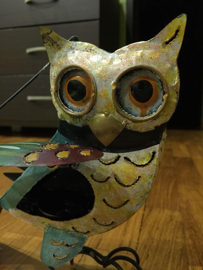 Tealight Candle Holder Metal Owl Everything Else On Carousell