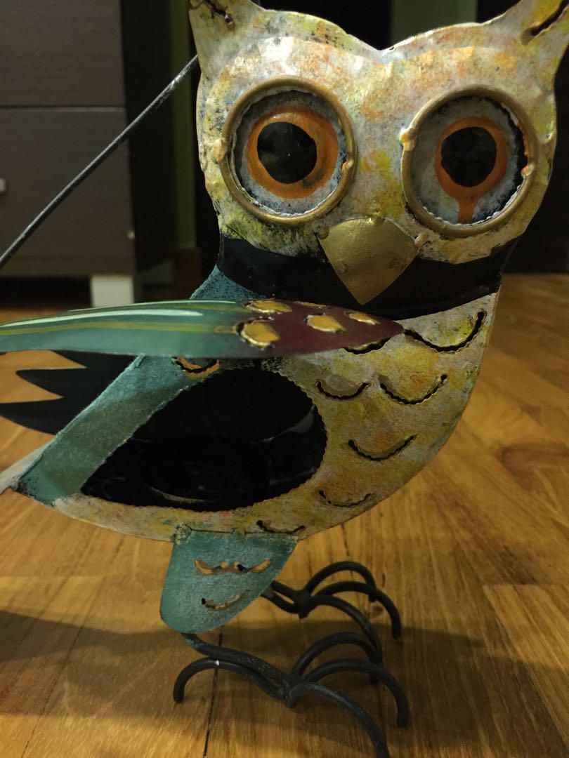 Tealight Candle Holder Metal Owl Everything Else On Carousell