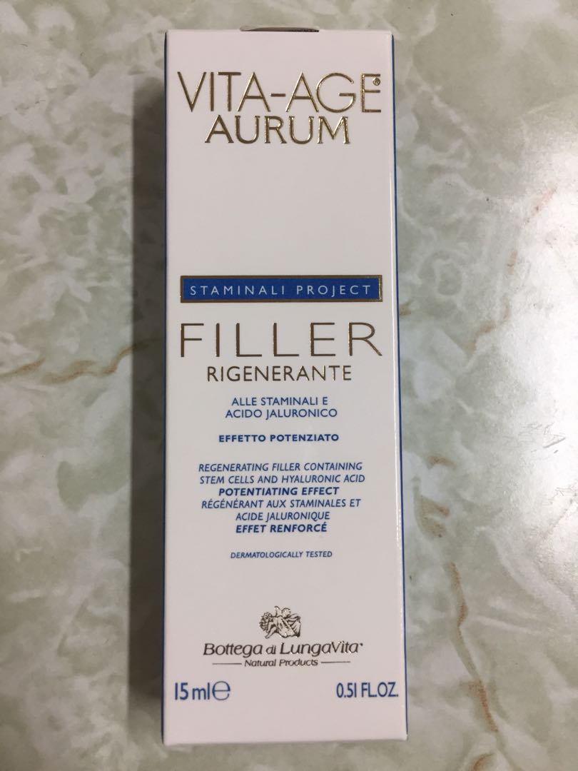 vita age aurum regenerating filler containing stem cells snd hyaluronic