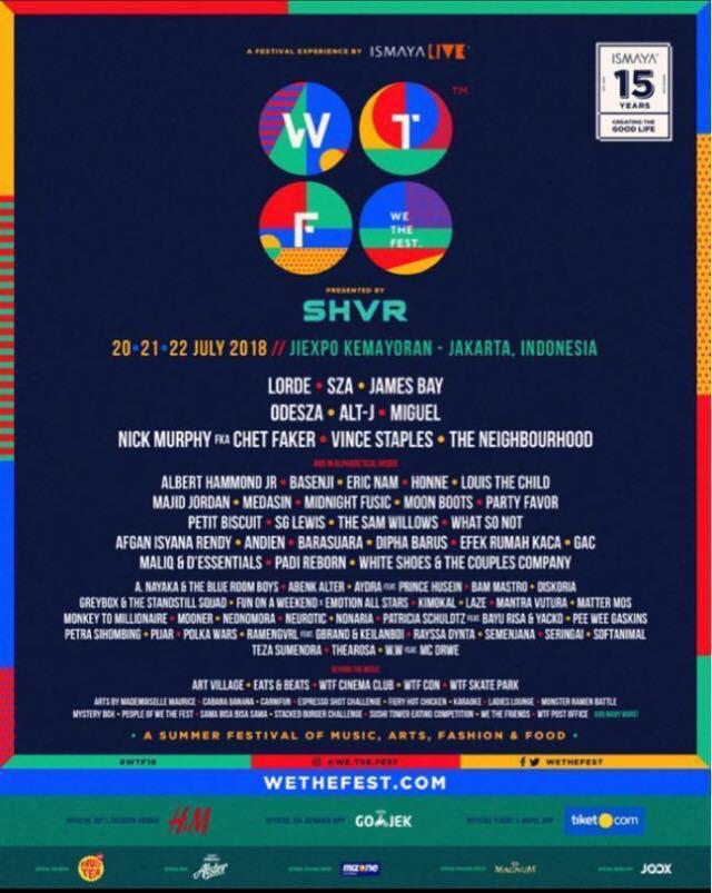 We The Fest Jakarta, Tickets & Vouchers, Event Tickets on Carousell