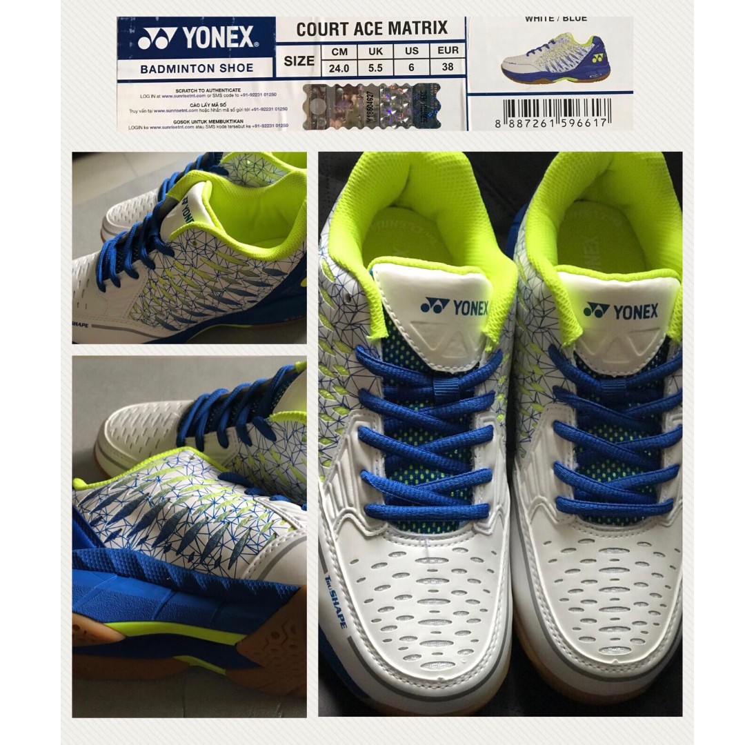 yonex court ace matrix badminton shoes