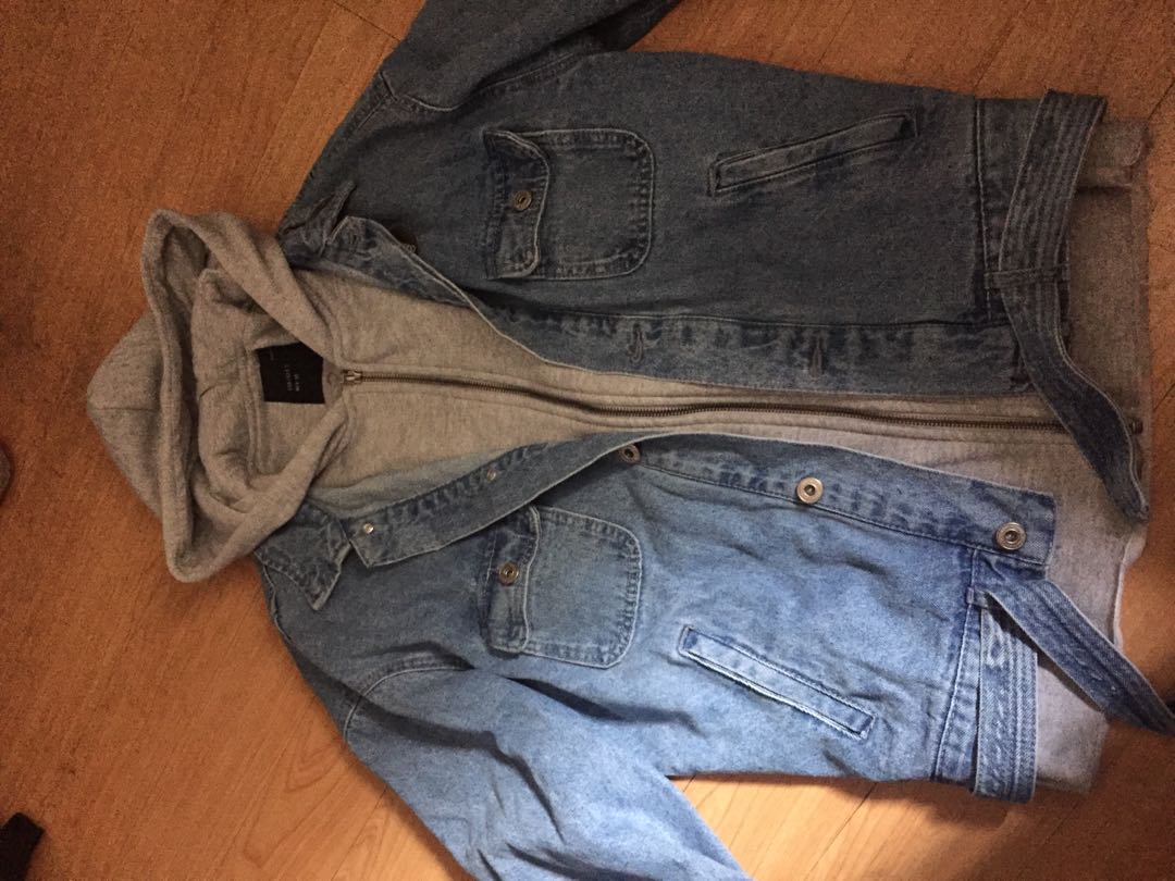 zara hooded denim jacket
