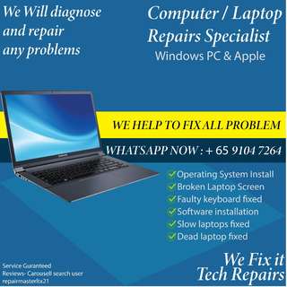 Computer/Laptop/PC IT & Repair Support For Window / Mac