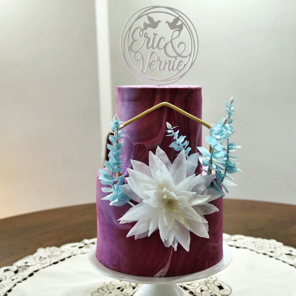 2 Tier Dummy Cake Rental, Food & Drinks, Homemade Bakes on Carousell