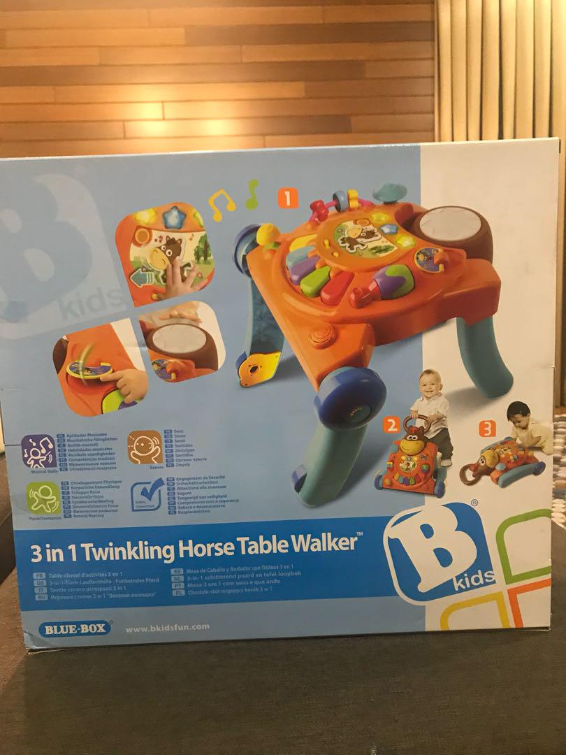 3 in 1 twinkling horse table walker