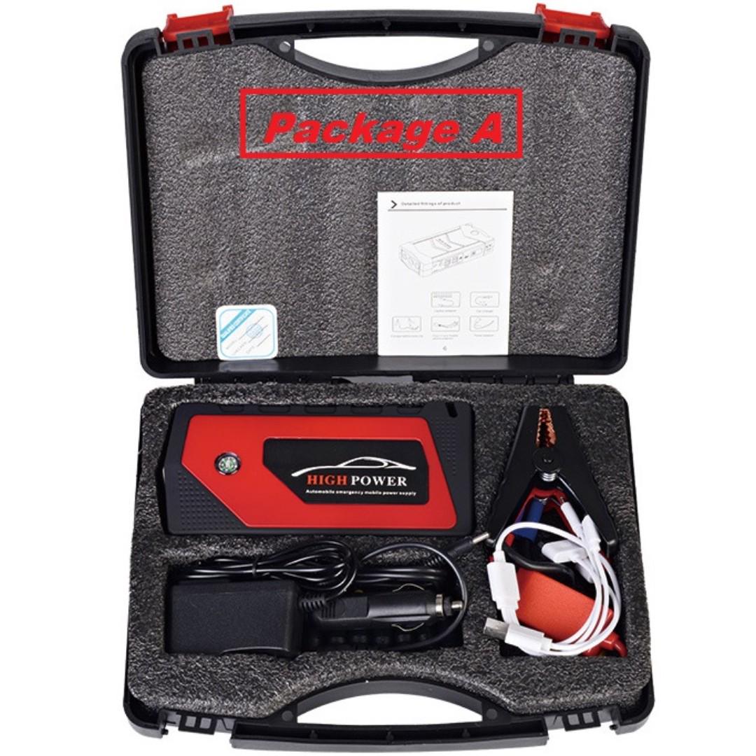 18000mah Car Jump Jumper Starter Laptop Power Bank With Airpump Auto Accessories On Carousell