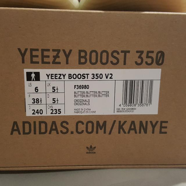 Butter or Cream white Adidas Yeezy Boost 350 V2 from