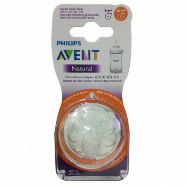 Avent Natural Nipple YCut Babies Kids Nursing Feeding